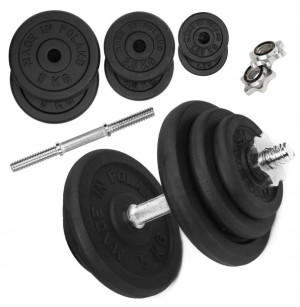 HANTLA ŻELIWNA 1x20kg hantel 20kg gryf obciążenie