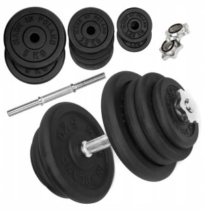 HANTLA ŻELIWNA 1x25kg hantel 25kg gryf obciążenie