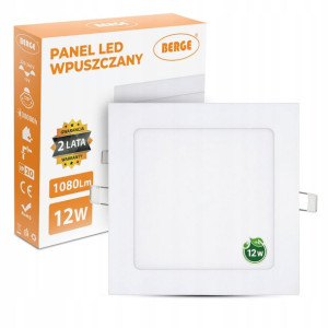 Panel LED plafon kwadrat wpuszczany 12W CCD