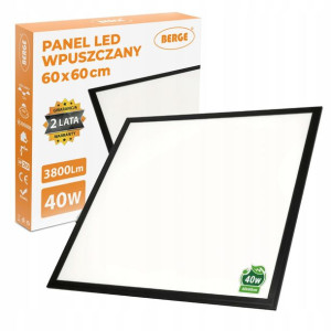 Panel LED kaseton 60x60 40W czarny 3900lm CCD