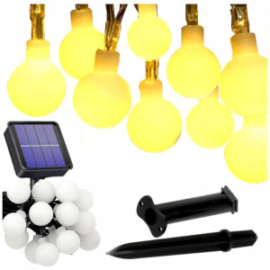 Girlanda Solarna Ogrodowa Zewnętrzna 5m 30x LED