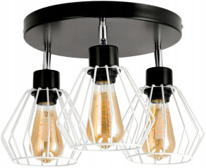 Żyrandol LED Do Kuchni Sypialni DIAMENT BIAŁY E27