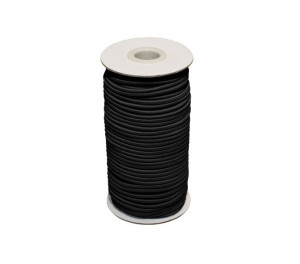 Guma okrągła gumosznurek w oplocie 1,7mm czarny 5m
