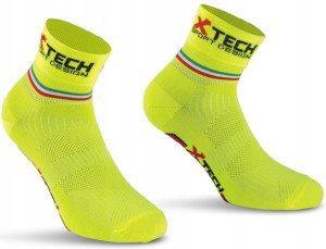 Skarpety sportowe bieganie rower Ciclo Pro 43-46 (neonowo żółte)