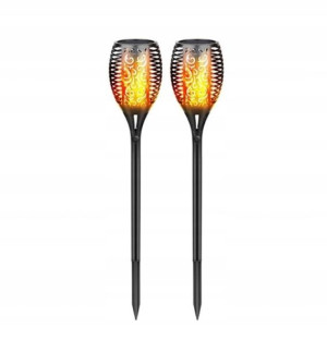 Lampa solarna wbijana czarny 50 cm 2 szt.