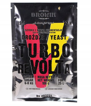 BROWIN TURBO reVOLTa 72h drożdże gorzelnicze 108g