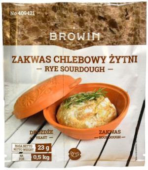 ZAKWAS ŻYTNI chlebowy z drożdżami i słodem