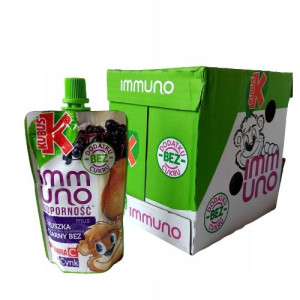 Kubuś Mus Immuno Gruszka Czarny Bez 100g X 12szt
