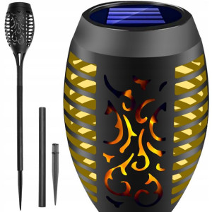 Lampa Solarna Ogrodowa Pochodnia Led Wbijana Taras