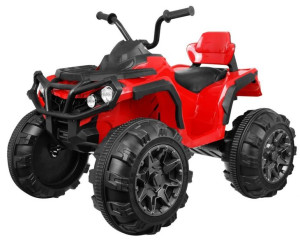 duży QUAD ATV DLA DZIECI piankowe koła + ekoskóra + pilot czerwony