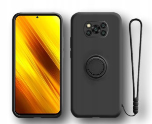 Etui Ring Fiber do Xiaomi POCO X3 / X3 Pro -Czarny