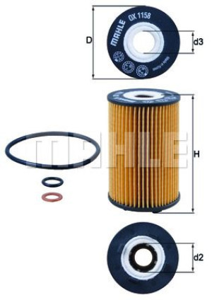 Filtr Oleju Ssang Yong Mahle Ox1158d