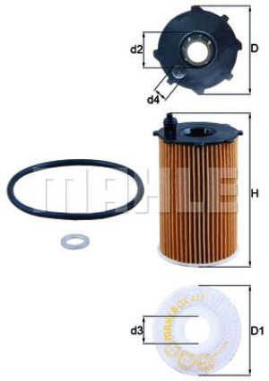 Filtr Oleju Hyundai Mahle Ox417d