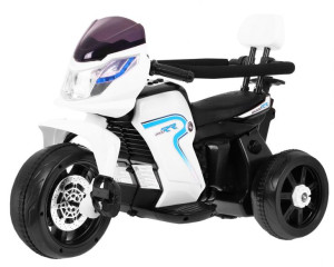 ścigacz MOTOREK + ROWEREK 2w1 + pałąk do pchania biały
