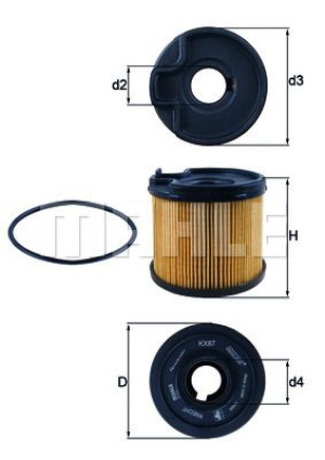 Filtr Paliwa Citroen Peugeot 2.0-2.2 Hdi Mahle Kx87d Pu922x