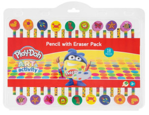 Play-Doh Zestaw Ołówków z gumką 18 elementów Grafix