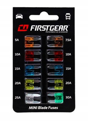 Bezpieczniki Płytkowe Mini Firstgear 10 szt