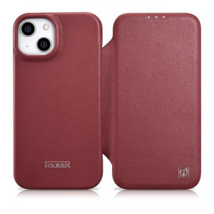 iCarer CE Premium Leather Folio Case skórzane etui iPhone 14 z klapką