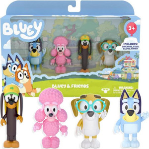 Bluey Zestaw Figurek Blue Snikers Coco Honey 4-pak Przyjaciele 13014
