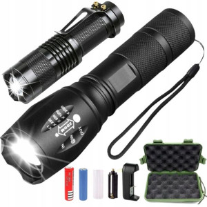 2x Latarka Taktyczna Led Wojsko Survival Biwak Las