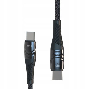 Kabel Ładujący Kumi Pleciony USB-C do USB-C 100 cm