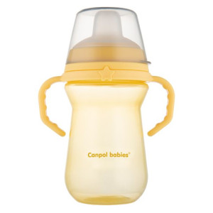 CANPOL Kubek z miękkim ustnikiem FirstCup 250ml żółty