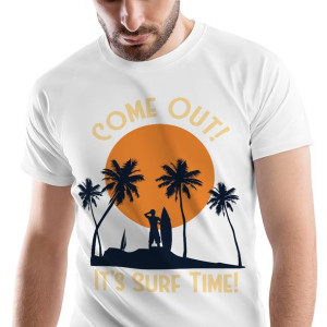 T-Shirt Męski Dla Surfera Surfing Surf na Prezent