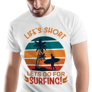 T-Shirt Męski Dla Surfera Surfing Surf na Prezent