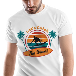 T-Shirt Męski Dla Surfera Surfing Surf na Prezent