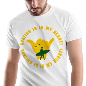 T-Shirt Męski Dla Surfera Surfing Surf na Prezent