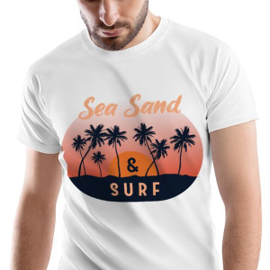 T-Shirt Męski Dla Surfera Surfing Surf na Prezent
