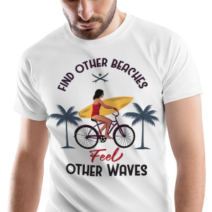 T-Shirt Męski Dla Surfera Surfing Surf na Prezent