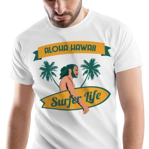 T-Shirt Męski Dla Surfera Surfing Surf na Prezent