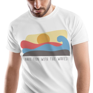T-Shirt Męski Dla Surfera Surfing Surf na Prezent