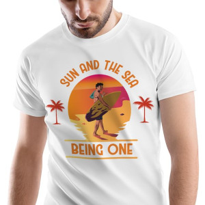 T-Shirt Męski Dla Surfera Surfing Surf na Prezent