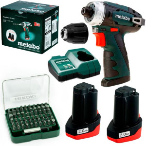 Wkrętarka 12V 34Nm PowerMaxx BS Basic Metabo +bity