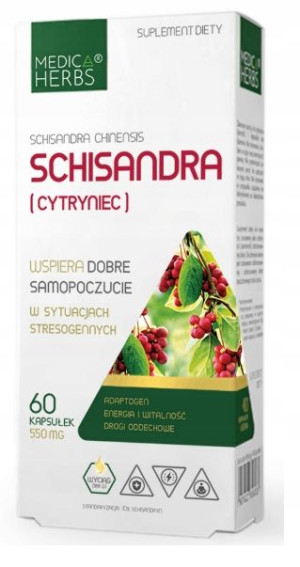 Schisandra Cytryniec Chiński Wątroba Stres 60kaps