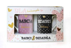 Zestaw 2 Kubków - Kubek Kochana Babcia/ Dziadek