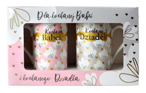 Zestaw 2 Kubków - Kubki Kochana Babcia/ Dziadek