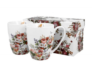 Duo Zestaw 2 Kubków 350 Ml Vintage Flowers White