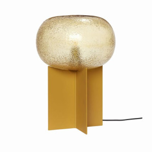 Lampa stołowa Ravglas bursztynowa szkło Hubsch
