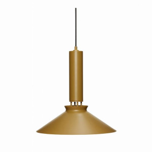 Lampa wisząca Coney musztardowa aluminium Hubsch