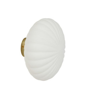 Lampa ścienna Kumu ⏀25 biała szkło Hubsch