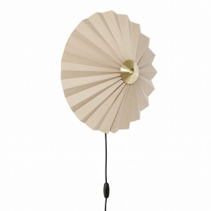 Lampa ścienna Pliss mleczna plisowana bawełna Hubsch