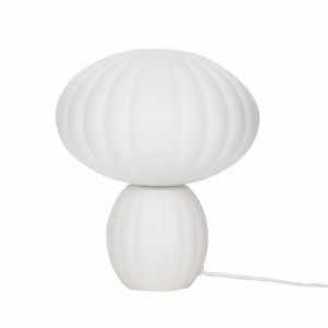 Lampa stołowa Kumu S biała szkło Hubsch