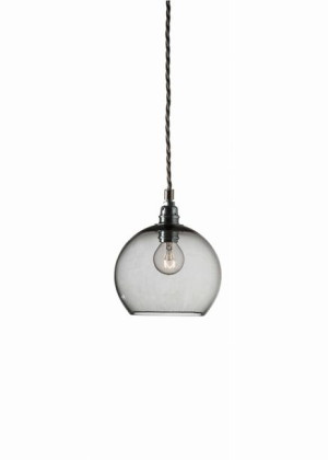 Lampa wisząca Rowan ⏀15 Smokey-Grey szkło Ebb&Flow