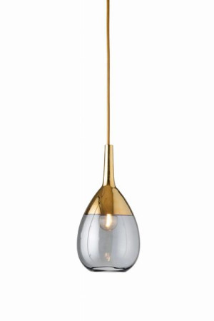 Lampa wisząca Lute ⏀14 Smokey-Grey szkło Ebb&Flow