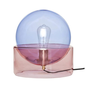 Lampa stołowa Ultra różowa szkło Hubsch