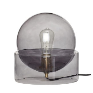 Lampa stołowa Ultra szara szkło Hubsch