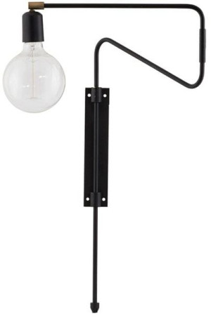 Lampa ścienna Swing S czarna metal HouseDoctor